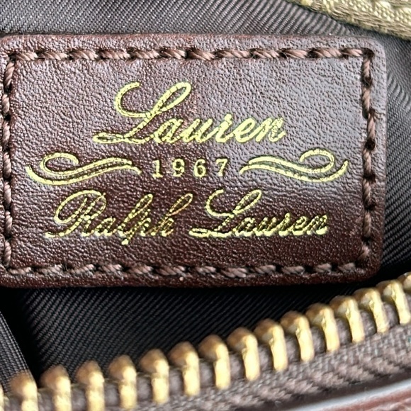Lauren Ralph Lauren Signature Logo Canvas Crossbody Bag Authentic - Picture 4 of 13